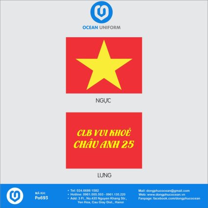 Hoạ tiết áo cờ đỏ sao vàng CLB Châu Anh 25