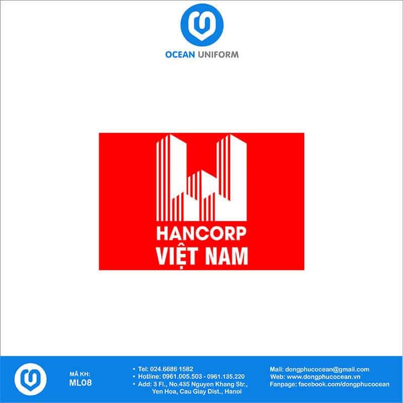 Họa tiết mũ đồng phục HANCORP Việt Nam